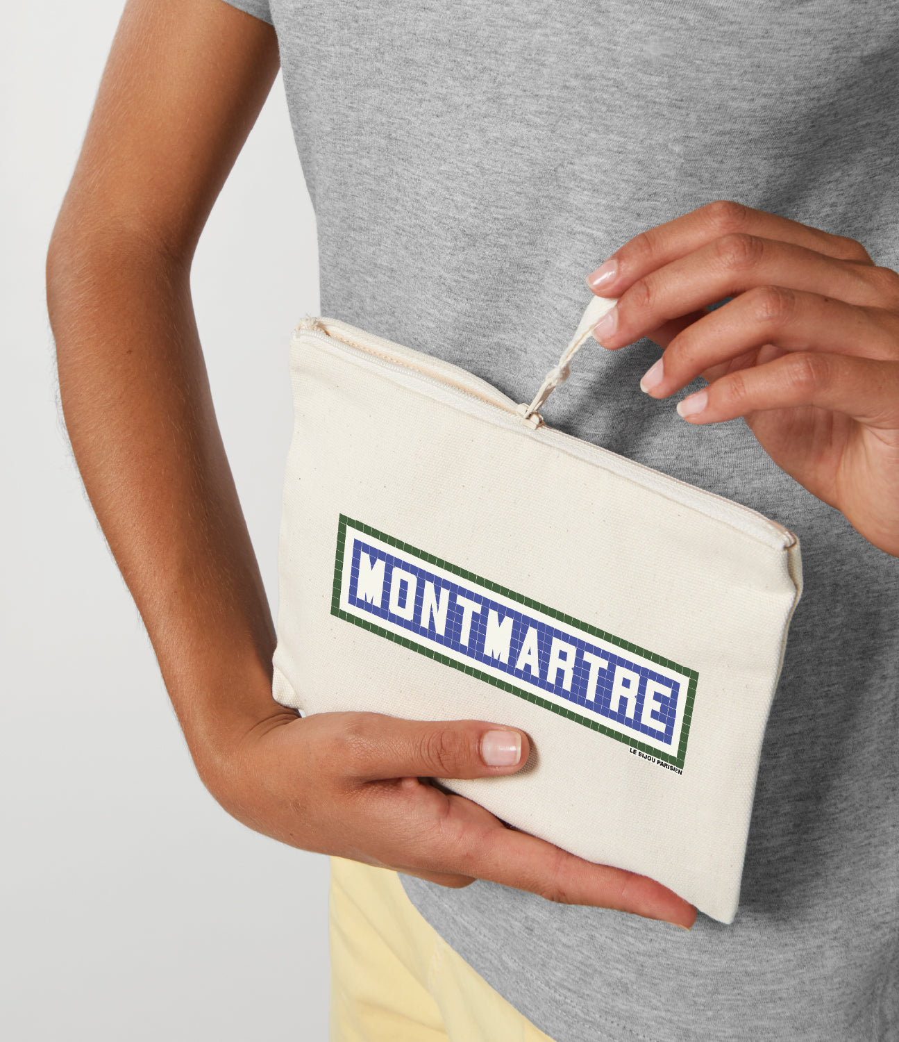 POCHETTE IMPRIMÉE - MONTMARTRE - ÉCRU