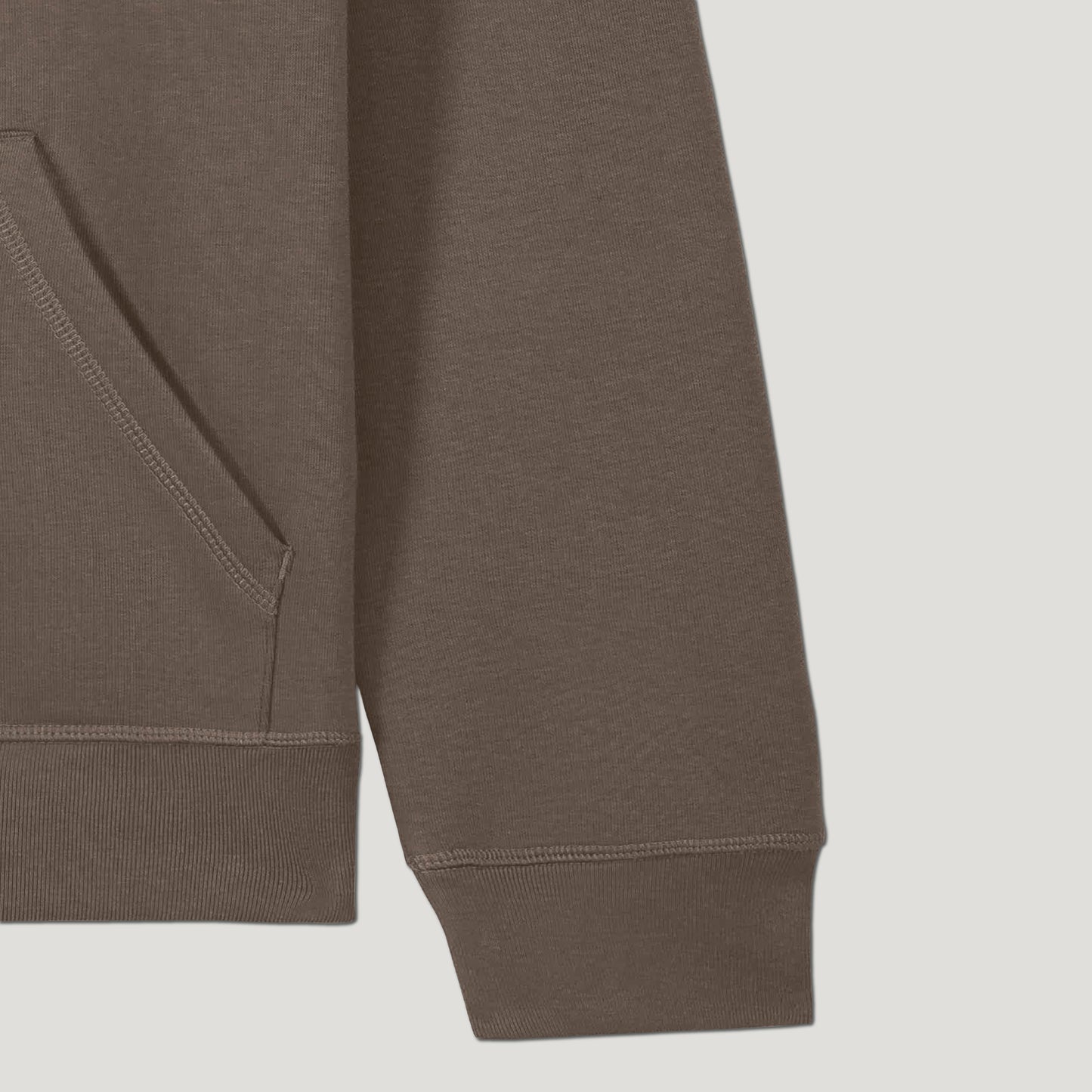 SWEAT SHIRT CAPUCHE COTON BIO BRODÉ - PARIS - CHOCOLAT