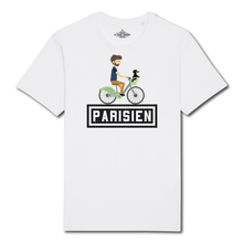 Charger l&#39;image dans la galerie, T-shirt imprimé Parisien vélo - Blanc
