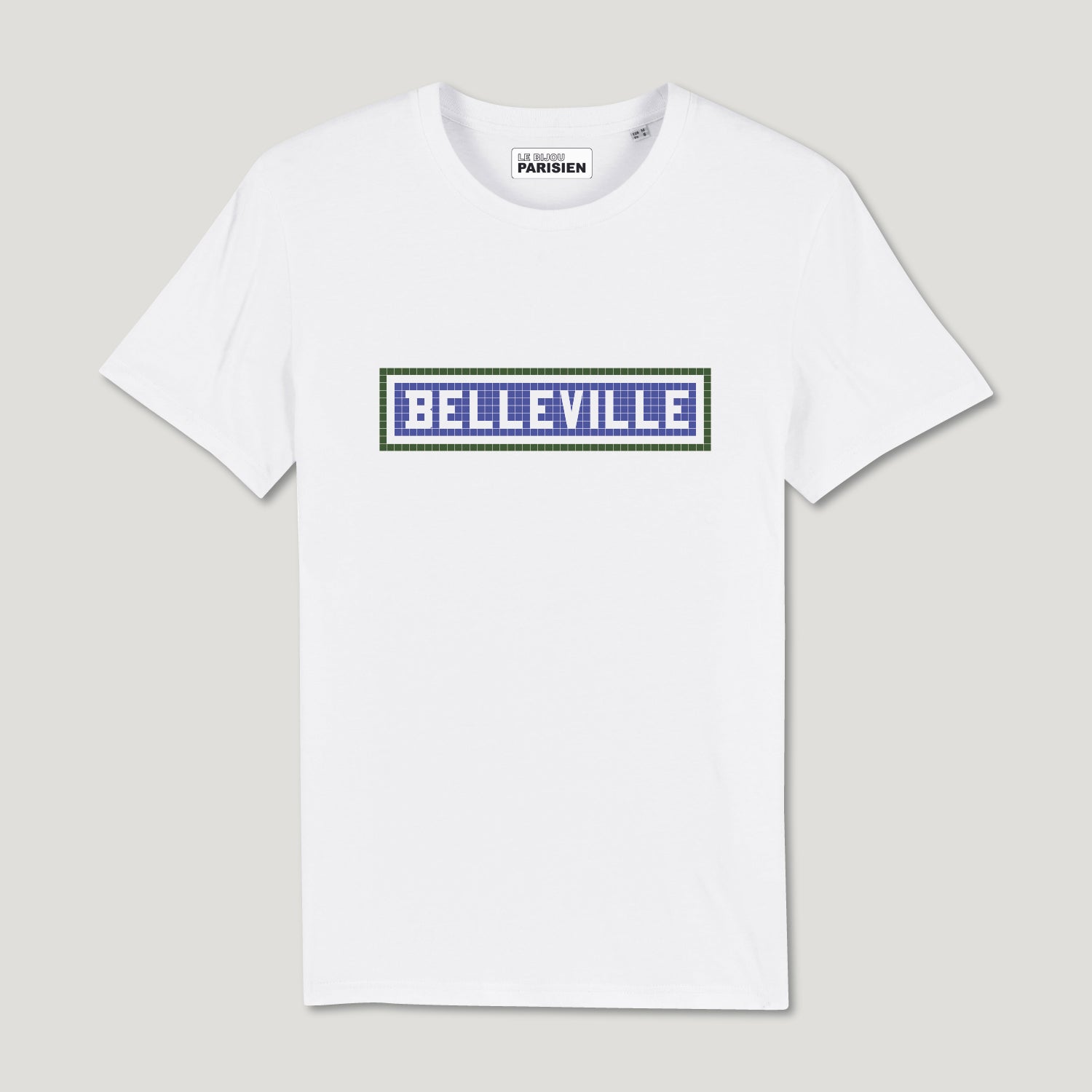 TEE SHIRT MIXTE IMPRIMÉ BELLEVILLE BLANC –
