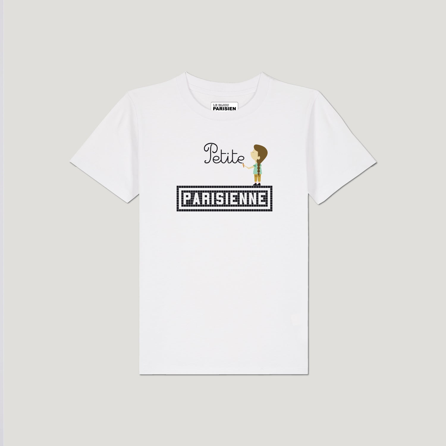 T-shirt pailleté col rond blanc femme - Elva | LA PETITE ÉTOILE Paris