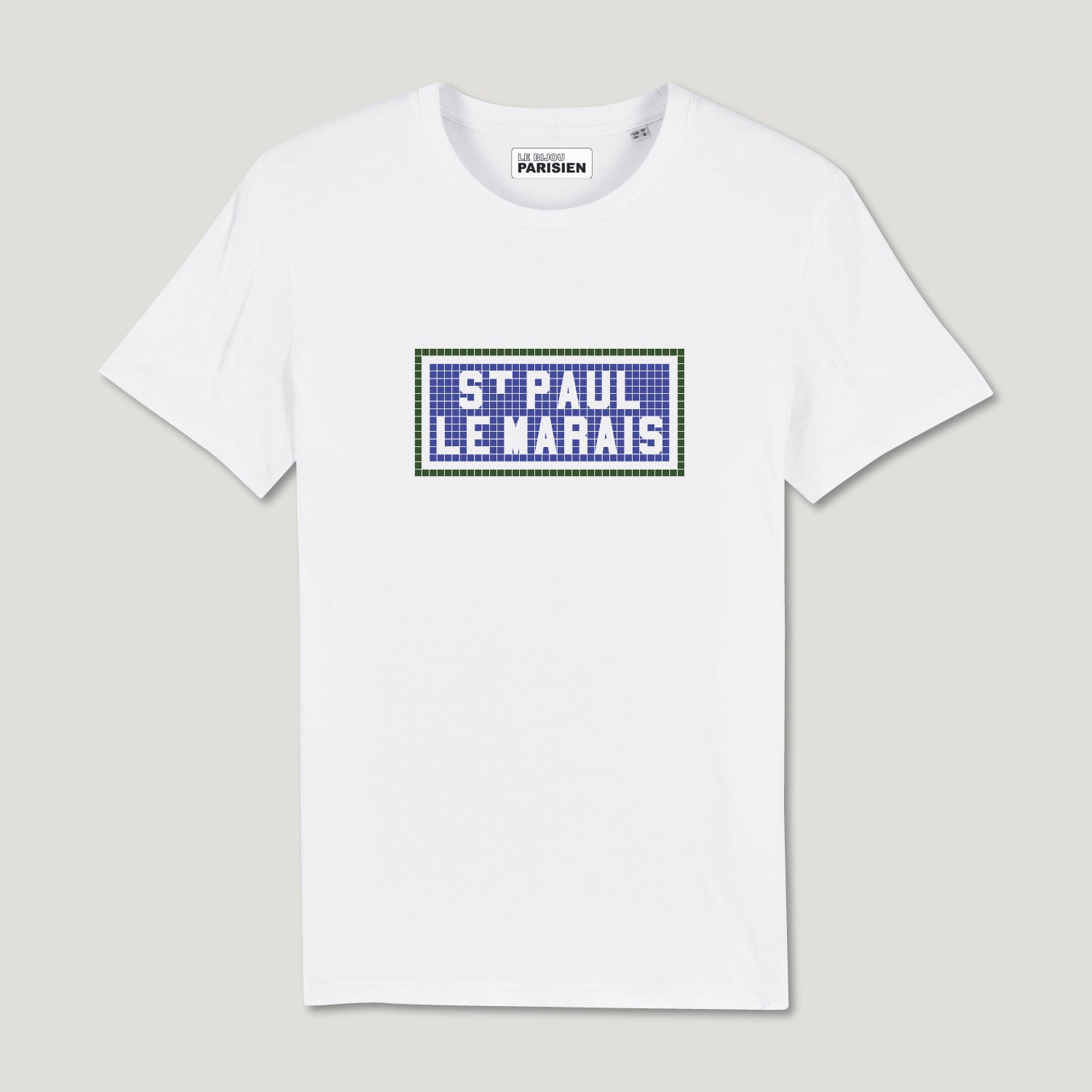 TEE SHIRT MIXTE IMPRIMÉ ST PAUL LE MARAIS BLANC