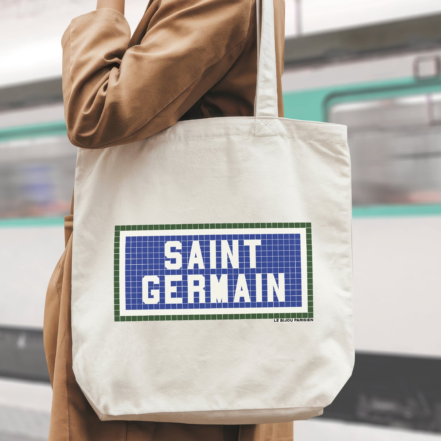 Saint Germain Printed Tote Bag - Ecru