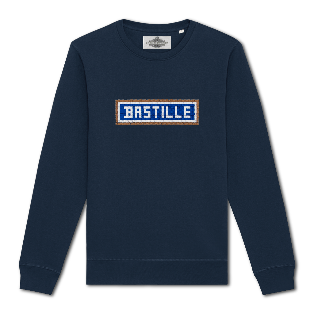 SWEAT BRODÉ BASTILLE - NAVY