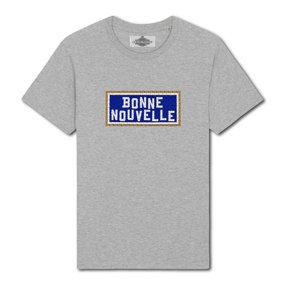 Good News Embroidered T-Shirt - Grey