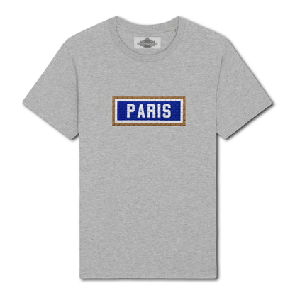 Paris Embroidered T-shirt - Grey