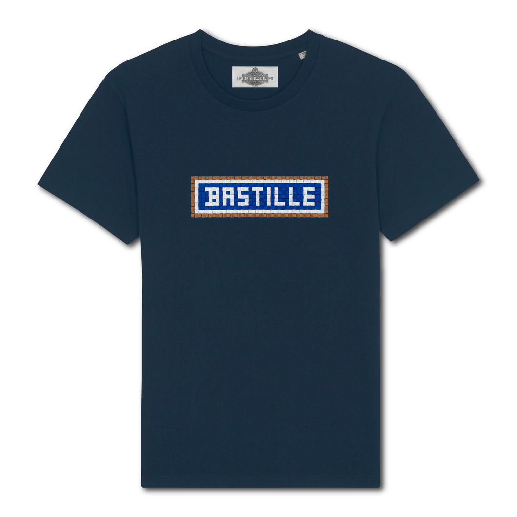 T-shirt brodé Bastille - Navy