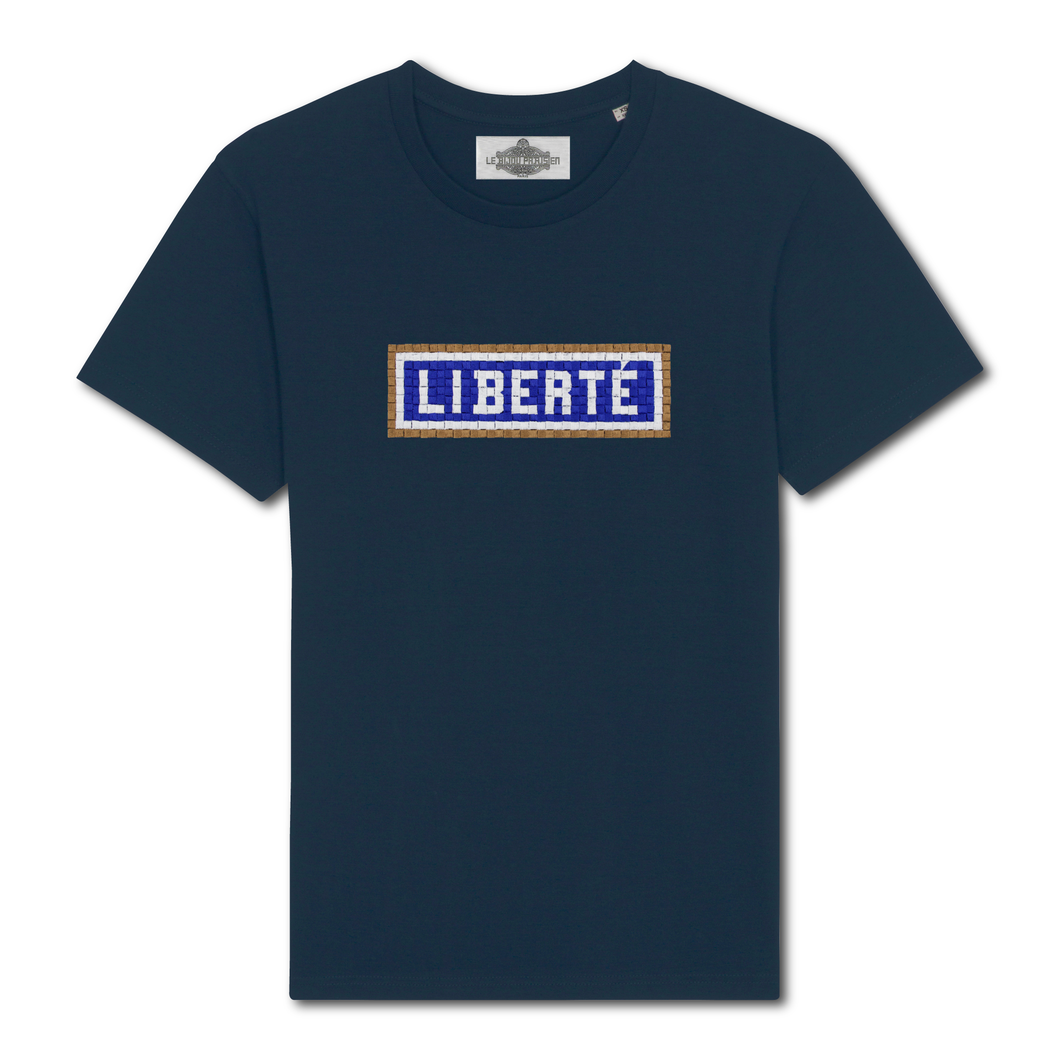 T-shirt brodé Liberté - Navy