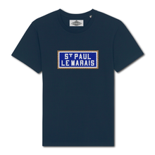 Load image into Gallery viewer, T-shirt brodé St Paul Le Marais - Navy
