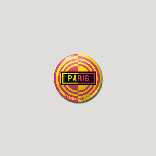 BADGE 32 MM - DESIGN INSPIRÉ DU MÉTRO PARISIEN - REVERSE
