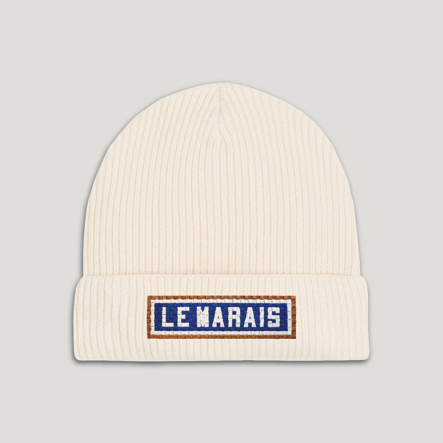 BONNET COTON BIO – BRODERIE MÉTRO PARISIEN - LE MARAIS - ÉCRU