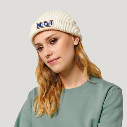 BONNET COTON BIO – BRODERIE MÉTRO PARISIEN - LIBERTÉ - ÉCRU