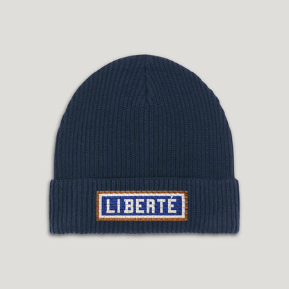 BONNET COTON BIO – BRODERIE MÉTRO PARISIEN - LIBERTÉ - NAVY