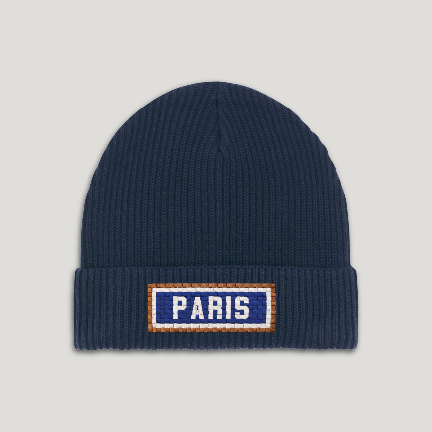 BONNET COTON BIO – BRODERIE MÉTRO PARISIEN - PARIS - NAVY