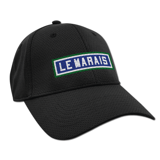 Le Marais Embroidered Cap - Black