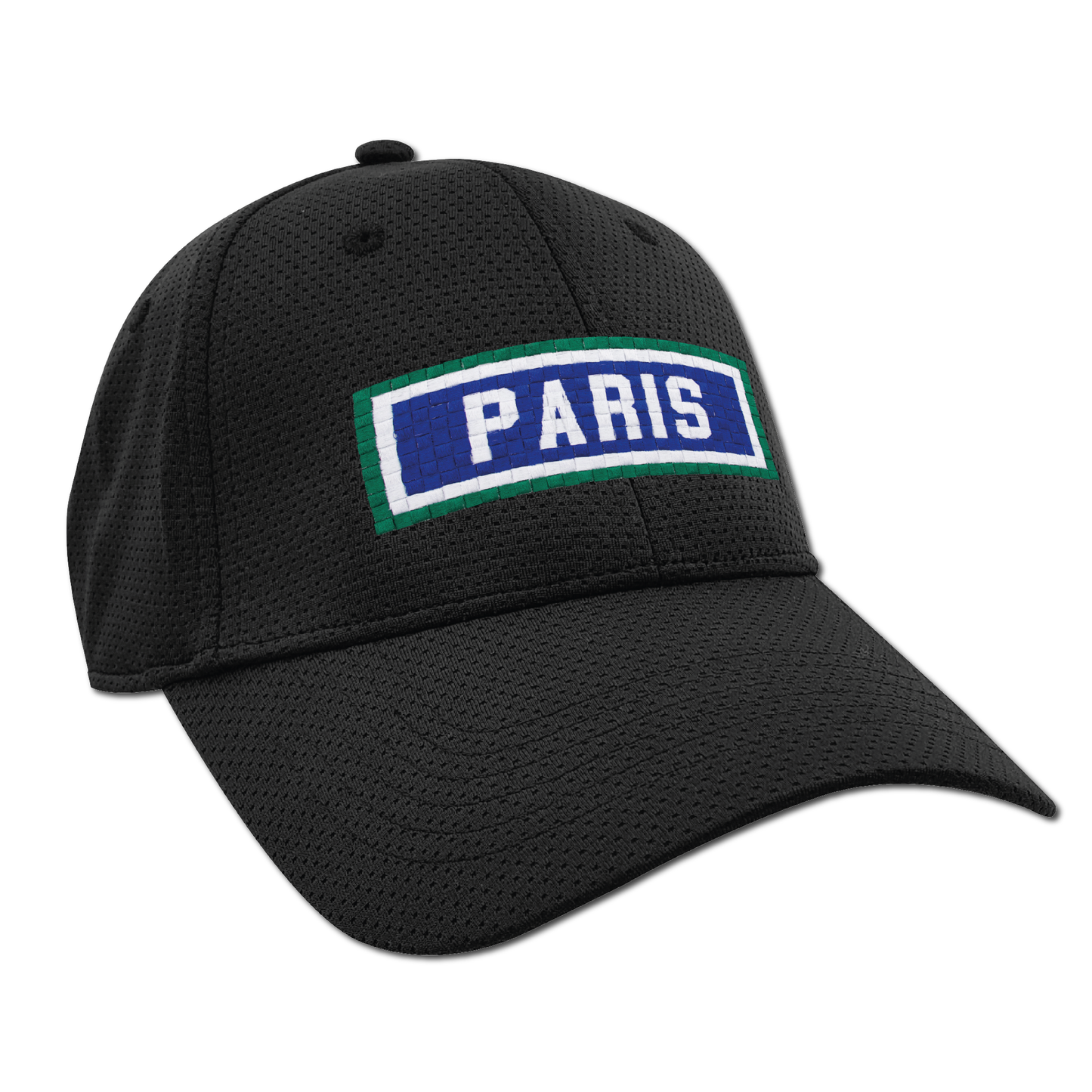 Paris Embroidered Cap - Black