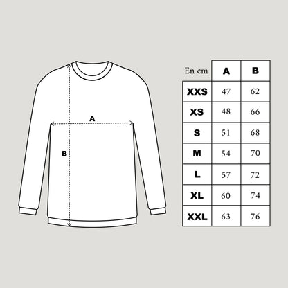 SWEAT-SHIRT COTON BIO BRODÉ - SAINT GERMAIN - NAVY