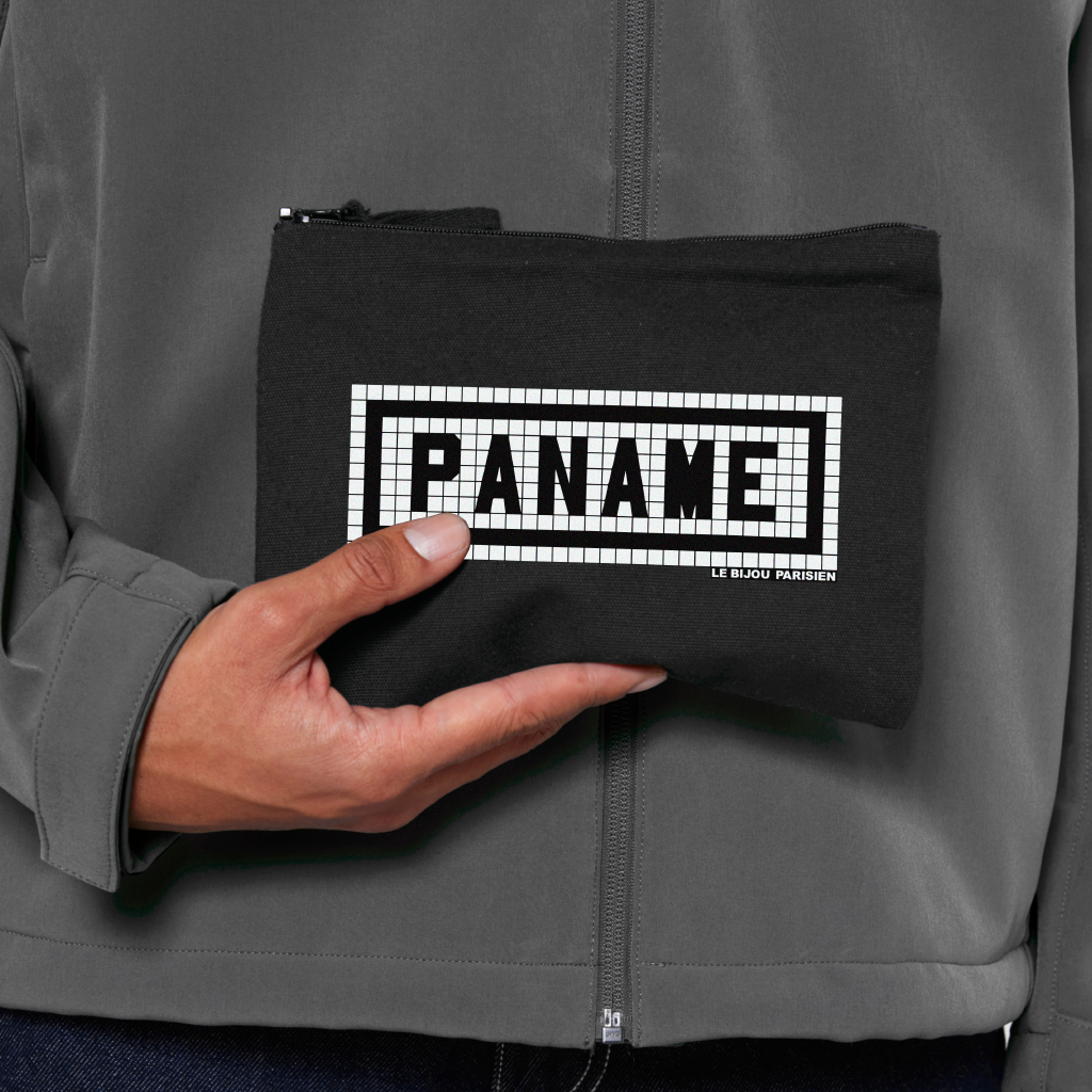 Black Paname printed pouch