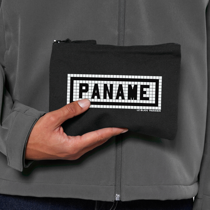Black Paname printed pouch