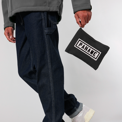 Black Paname printed pouch
