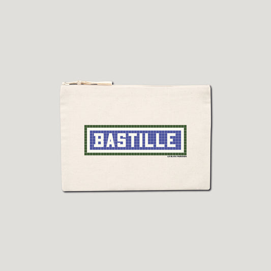 Bastille Printed Pouch - Ecru