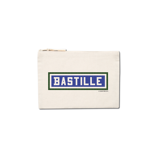 Bastille Printed Pouch - Ecru