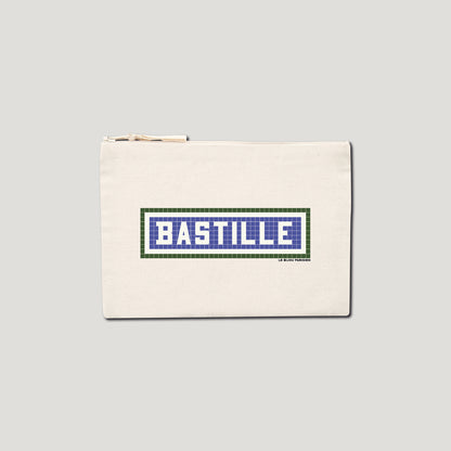 POCHETTE IMPRIMÉE BASTILLE - ÉCRU