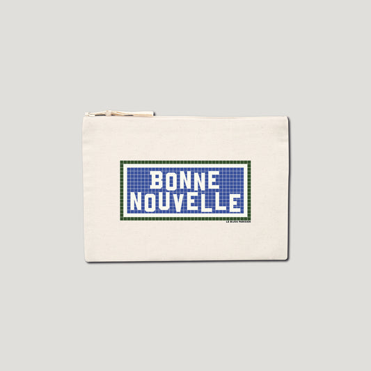 POCHETTE IMPRIMÉE BONNE NOUVELLE - ÉCRU