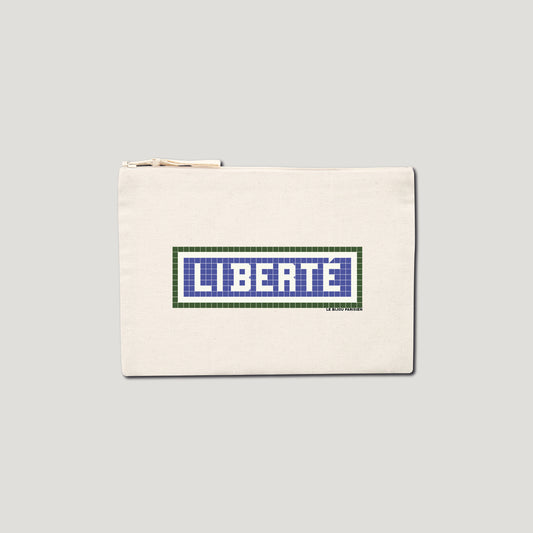 POCHETTE IMPRIMÉE LIBERTÉ - ÉCRU