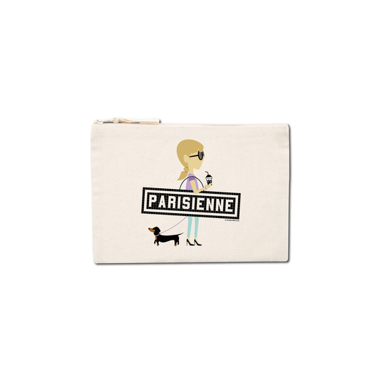 Pochette Imprimée Parisienne Teckel - Ecru