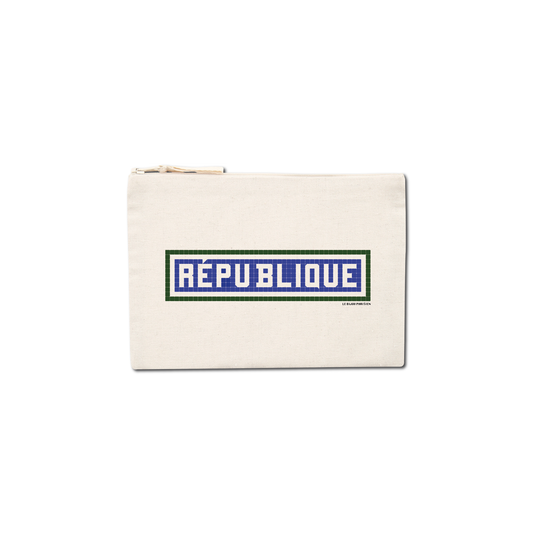 Pochette Imprimée République - Ecru