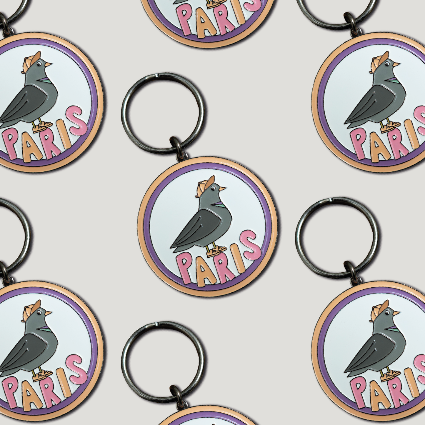 PORTE-CLÉS PIGEON PARISIEN