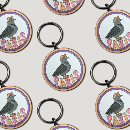 PORTE-CLÉS PIGEON PARISIEN