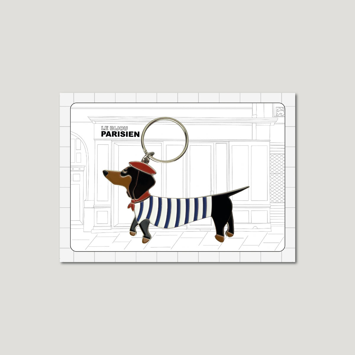 PORTE-CLÉS TECKEL PARISIEN