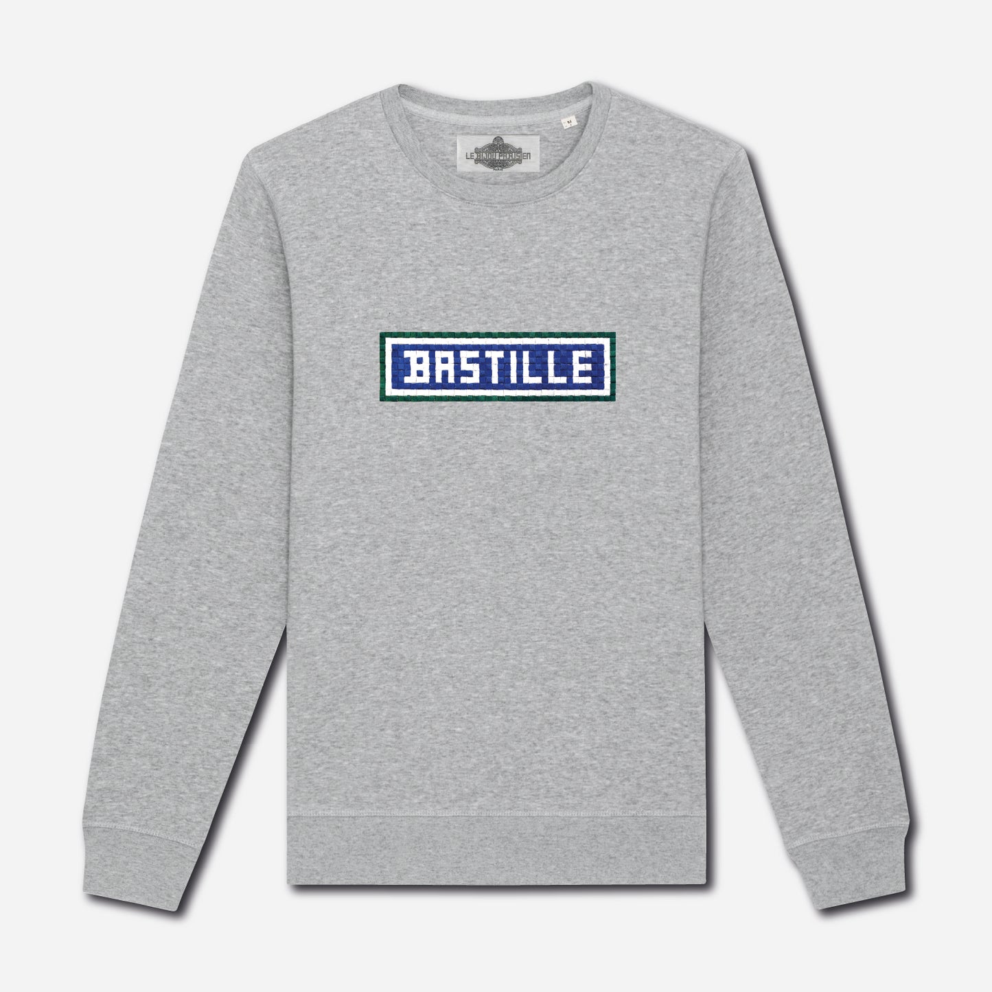 Bastille embroidered sweatshirt - Heather Grey