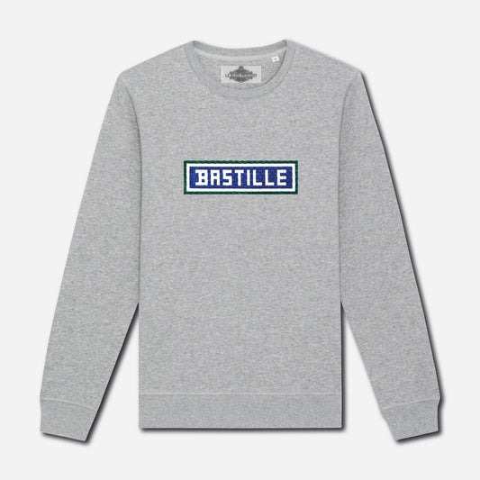 SWEAT BRODÉ BASTILLE - GRIS