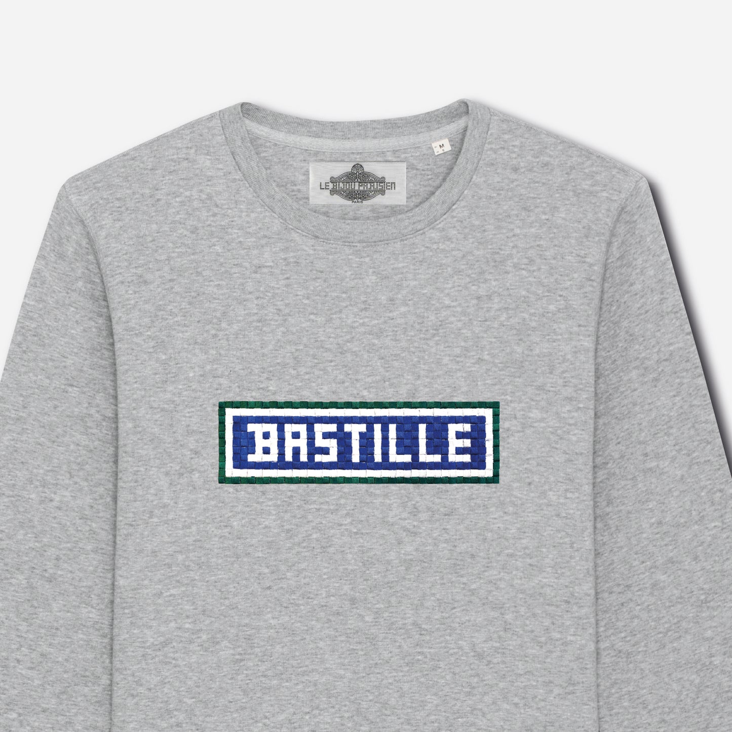 Bastille embroidered sweatshirt - Heather Grey