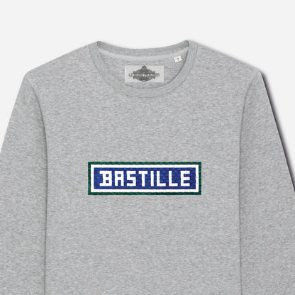 Bastille embroidered sweatshirt - Heather Grey