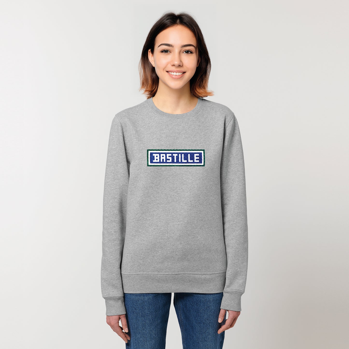 Bastille embroidered sweatshirt - Heather Grey