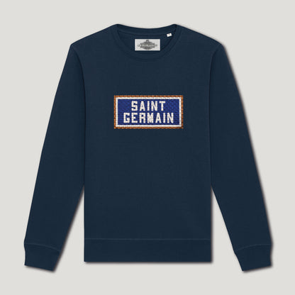 St Paul Le Marais embroidered sweatshirt - Heather Grey