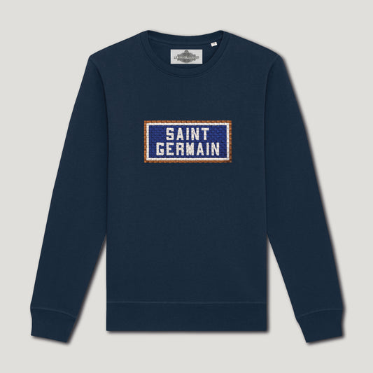 SWEAT BRODÉ SAINT GERMAIN - NAVY