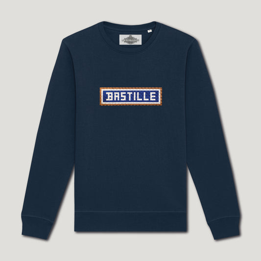 SWEAT BRODÉ BASTILLE - NAVY