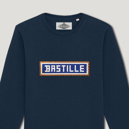 SWEAT BRODÉ BASTILLE - NAVY