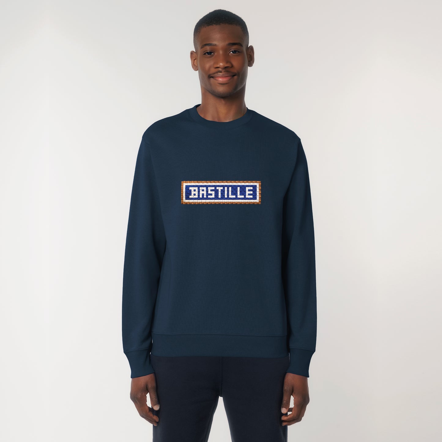 SWEAT BRODÉ BASTILLE - NAVY