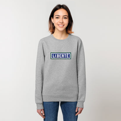 SWEAT BRODÉ LIBERTÉ - GRIS