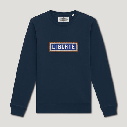 SWEAT BRODÉ LIBERTÉ - NAVY