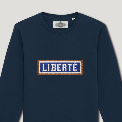SWEAT BRODÉ LIBERTÉ - NAVY