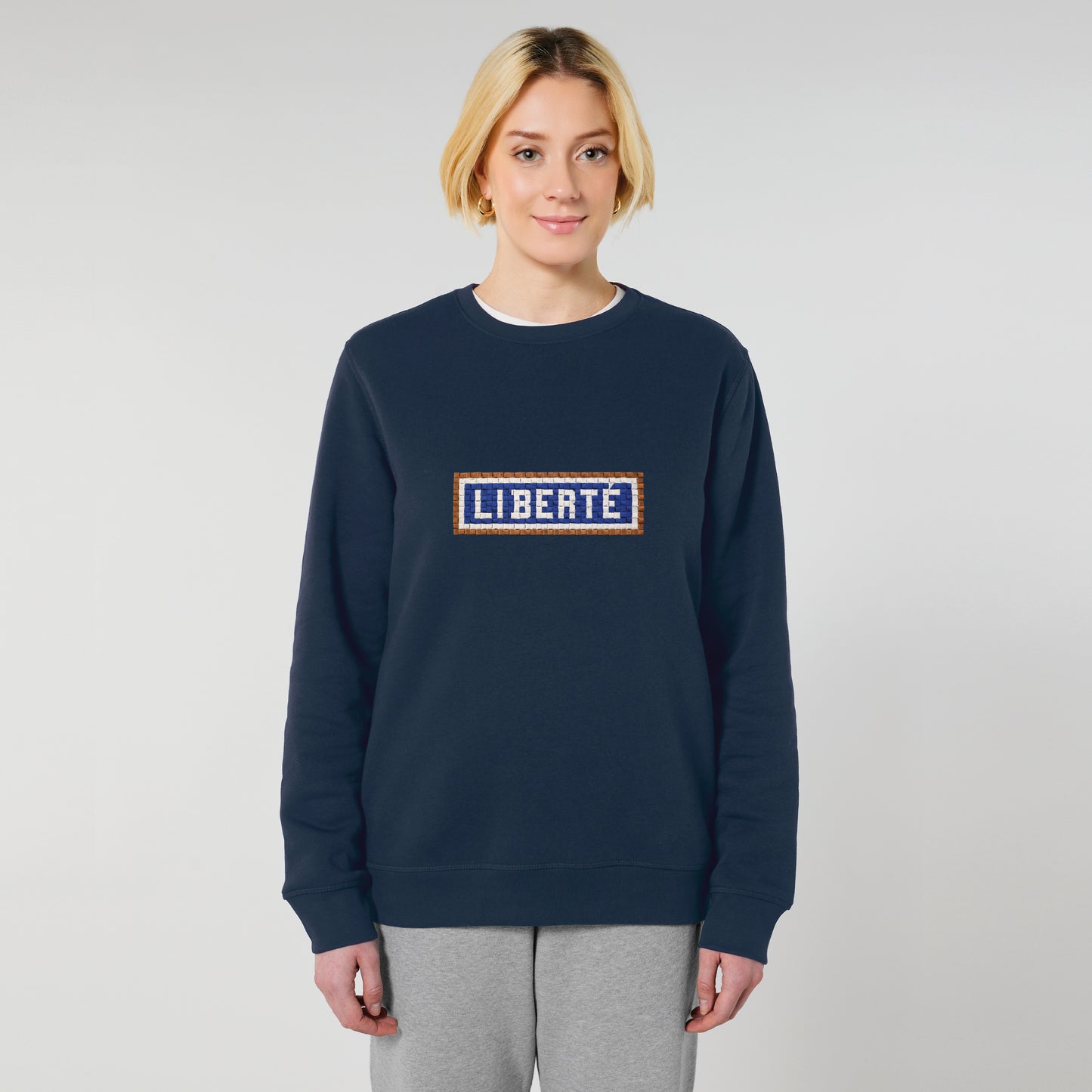 SWEAT BRODÉ LIBERTÉ - NAVY