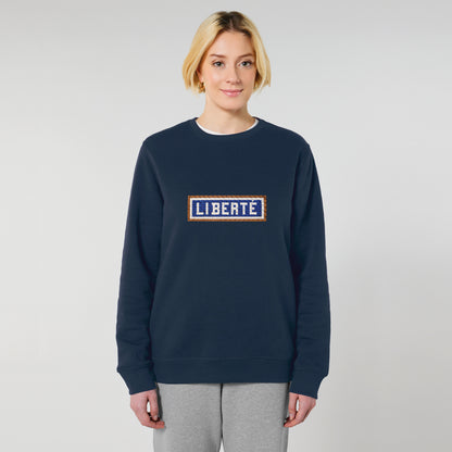 SWEAT BRODÉ LIBERTÉ - NAVY