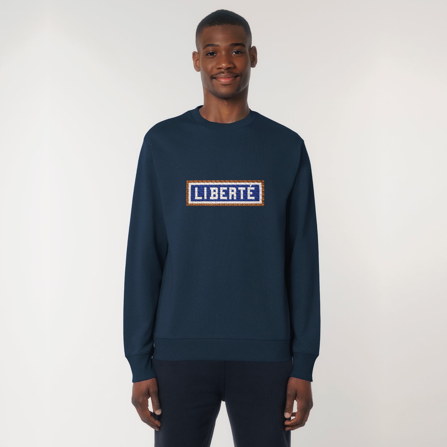 SWEAT BRODÉ LIBERTÉ - NAVY